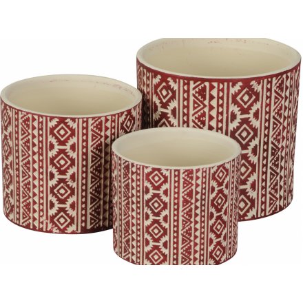Moroccan Style Set of 3 Pots 