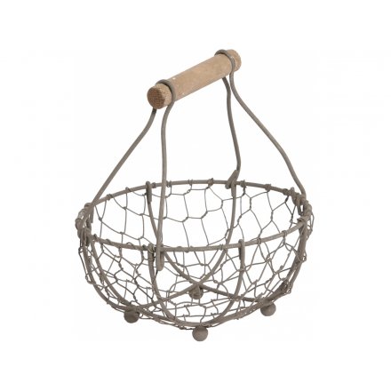 Rustic Brown Wire Basket