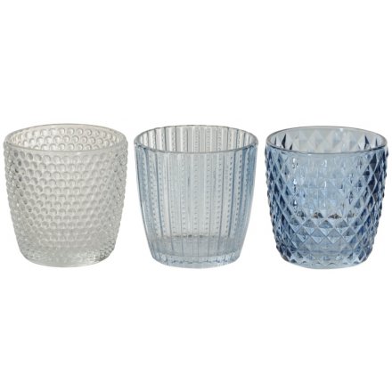 Blue Glass T-Light Vase, 3a