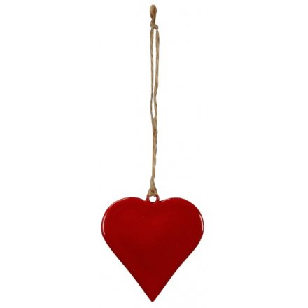 Red Metal Heart, 6.5cm