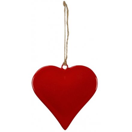 Red Hanging Heart, 10cm