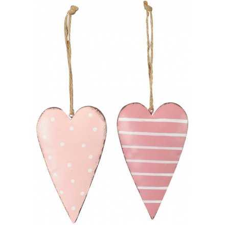 7cm Pink Hanging Heart, 2a