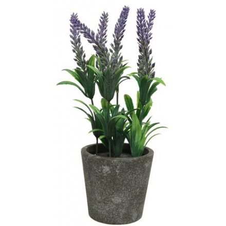 Rustic Artificial Lavender Plant 27cm