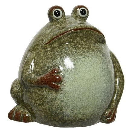 Glazed Frog Ornament, 16cm