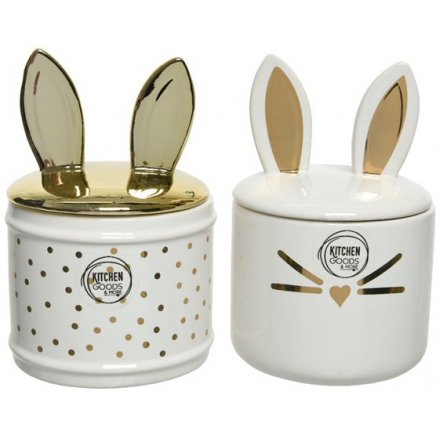 Gold Bunny Jars, 2a