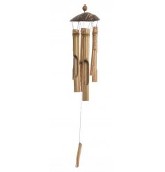 A top selling carved bamboo wind chime. A must have accessory for the garden. 