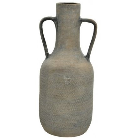 45cm Terracotta Vase, Black