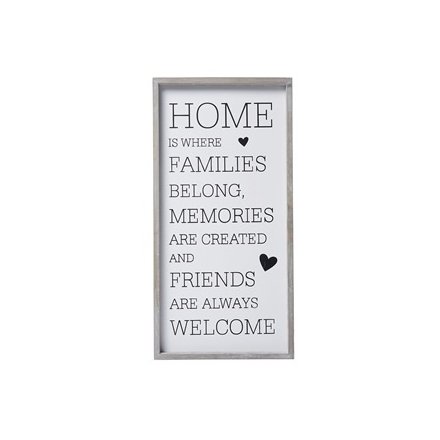 Home Is Where Wooden Plaque, 40cm 
