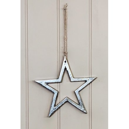 Hanging Aluminium Star, 20cm 