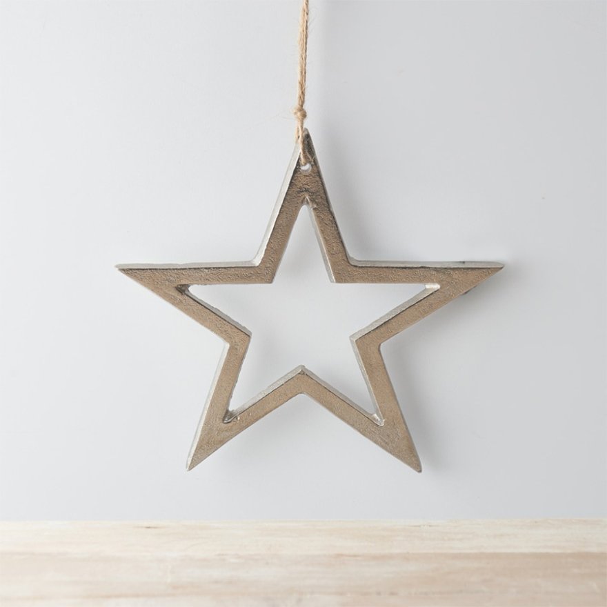 Aluminium Hanging Star, 30cm 