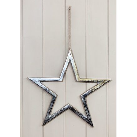 Aluminium Hanging Star, 40cm 