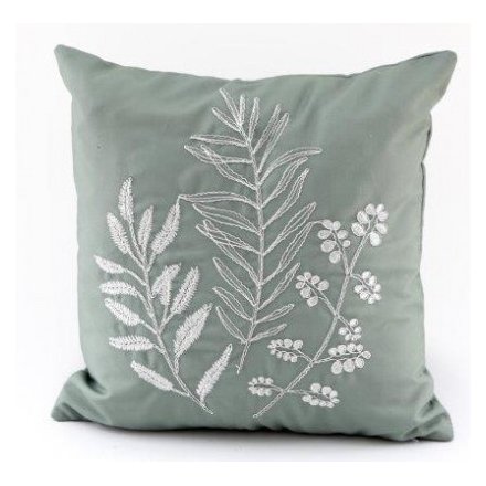 Green Leaf Texture Cushion, 40cm 