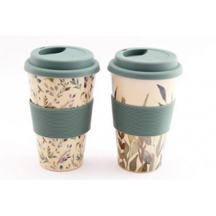 Olive Grove Bamboo Travel Cups, 14cm 