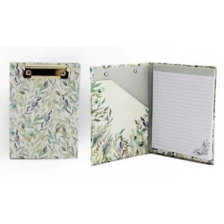 Green Leaf Clipboard With Writing Pad A5