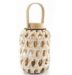  this natural themed lantern is perfect for bringing to any space with a bohemian setting