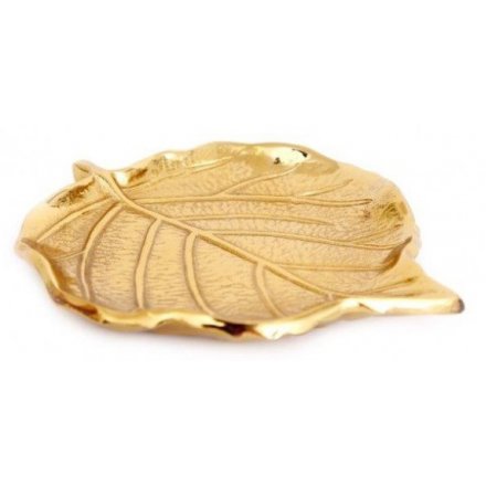 Gold Leaf Trinket Dish, 12.5cm 