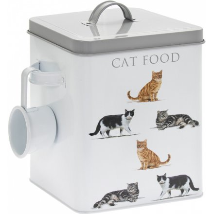 Cat Food Printed Storage Tin, 25cm 