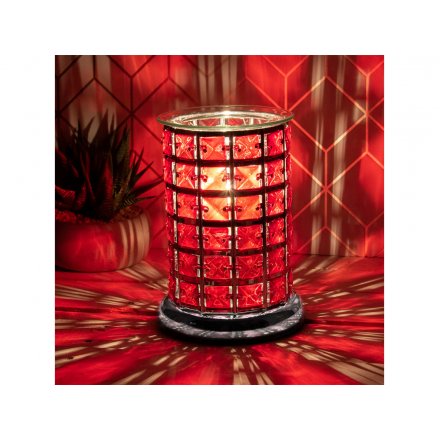 Red & Silver Aroma Desire Touch Lamp 
