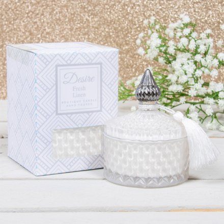 Fresh Linen Diamond Candle Jar