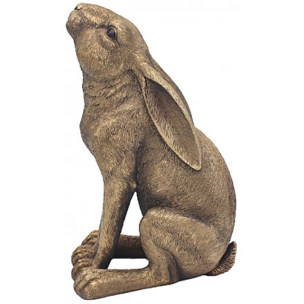 Bronzed Gazing Hare, 21cm