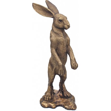  Standing Bronze Hare, 33cm 