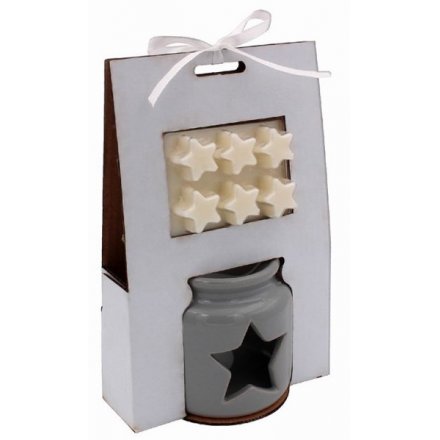 Grey Star Oil Burner Gift Set With Waxes