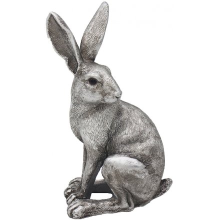 Reflections Silver Sitting Hare