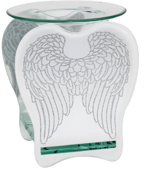 LP46539 / Glass Mirror Angel Wings Tlight Holder Oil Burner 52099