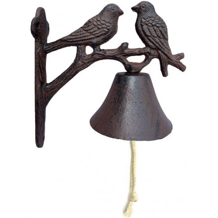 Decorative Iron Bird Doorbell, 18cm 