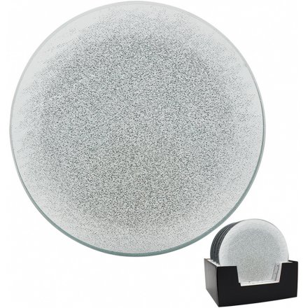 Glittery Mirrored Candle Plate, 20cm  
