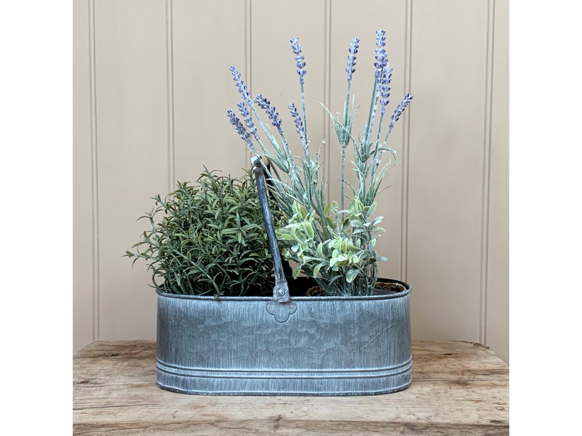 Pl050018 Distressed Metal Trug 26cm Everyday Garden