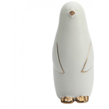 Ceramic Gold Tipped Penguin