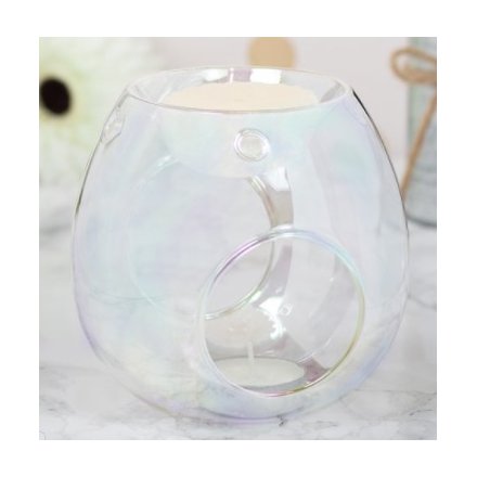 Rounded Arch Clear Lustre Oil Burner