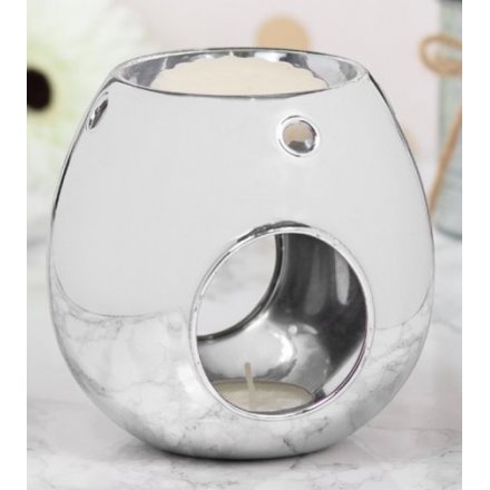 Rounded Arch Silver Oil Burner