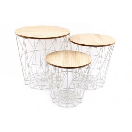 Geo Wire Side Table Set, 39cm 