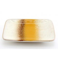  Set with a two tone speckled decal, this porcelain trinket dish features a an ontrend colouring and added glaze effects