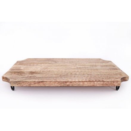Wooden Chopping Board On Legs, 50cm 