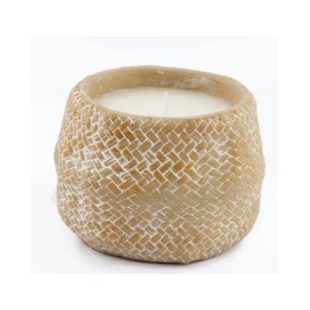 Weave Inspired Candle Pot, 12cm 