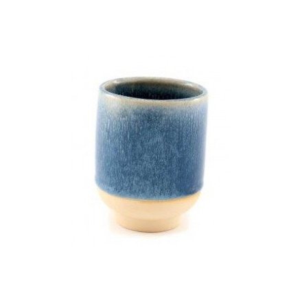 Reactive Blue Glaze Ceramic Pot, 11cm 