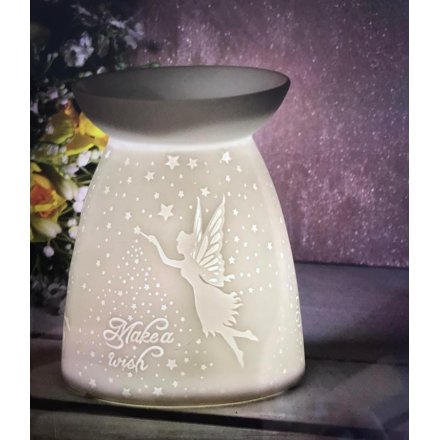 Ceramic Make A Wish Fairy Wax/Oil Burner 