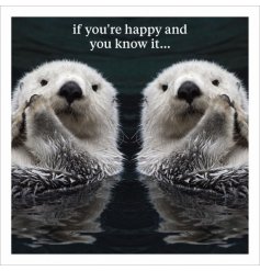  A humorous greetings card with HD Animal photo image.