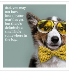  A humorous Greetings card with a photographic animal print. A premium quality gift card, ideal for any Dad!