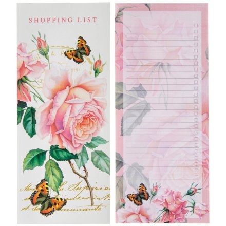 Pink Rose Shopping List Pages, 25cm 