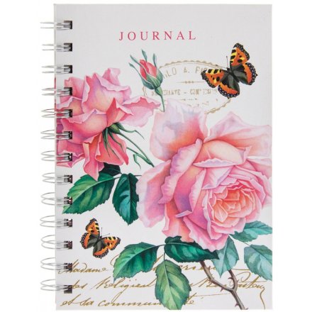 Pink Rose Hardback Note Book, A6 