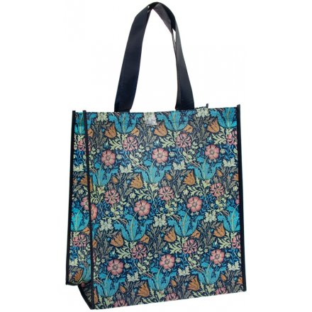 Deep Blue Floral Shopper Bag,  0cm 