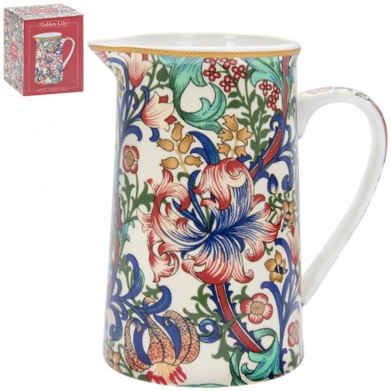 Red, Blue & Green Lily Jug