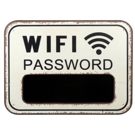Metal Wifi Password Plaque, 39cm 