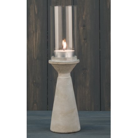 A luxe themed concrete based candelabra set with a contemporary charm 
