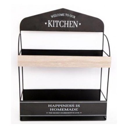 Wooden Kitchen Shelf Unit, 43cm 