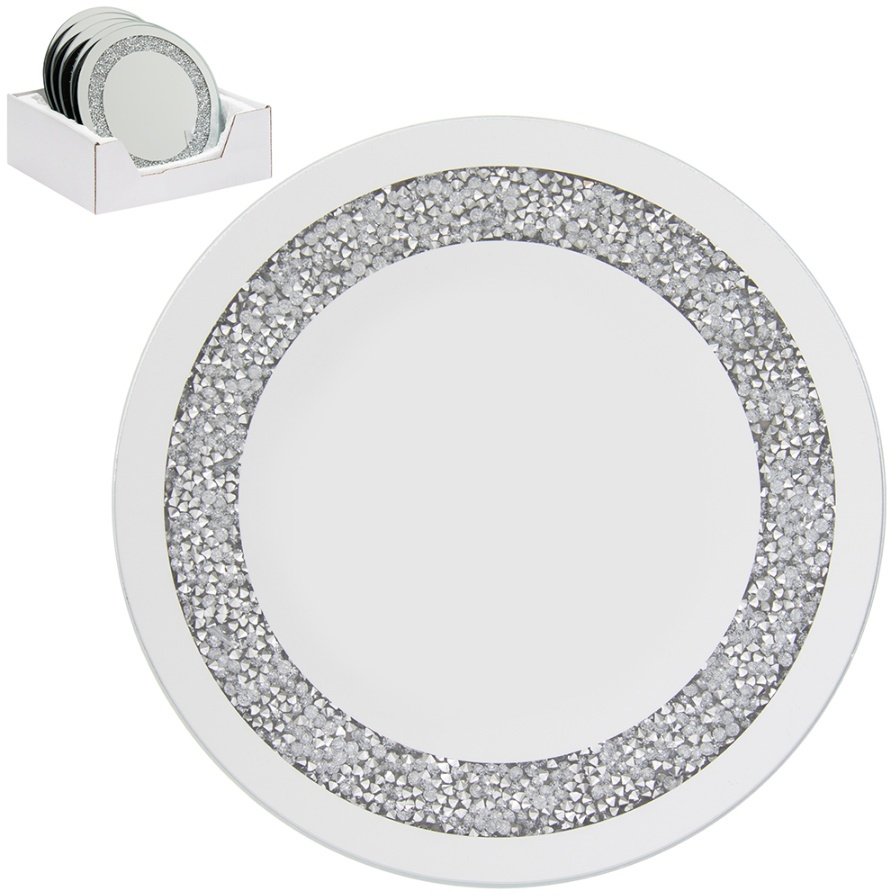 LP46464 / Crystal Edge Mirrored Candle Plate, 15cm 52860 Homeware